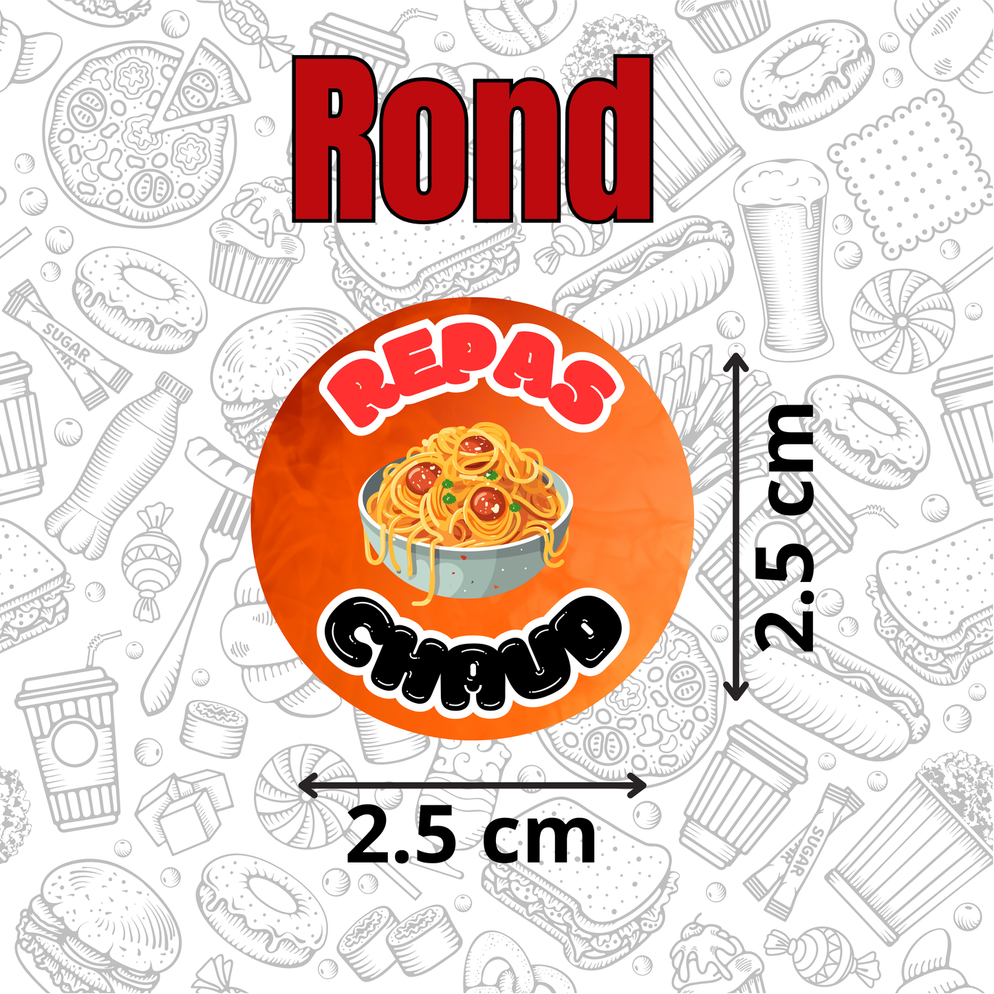 Autocollant Repas Chaud