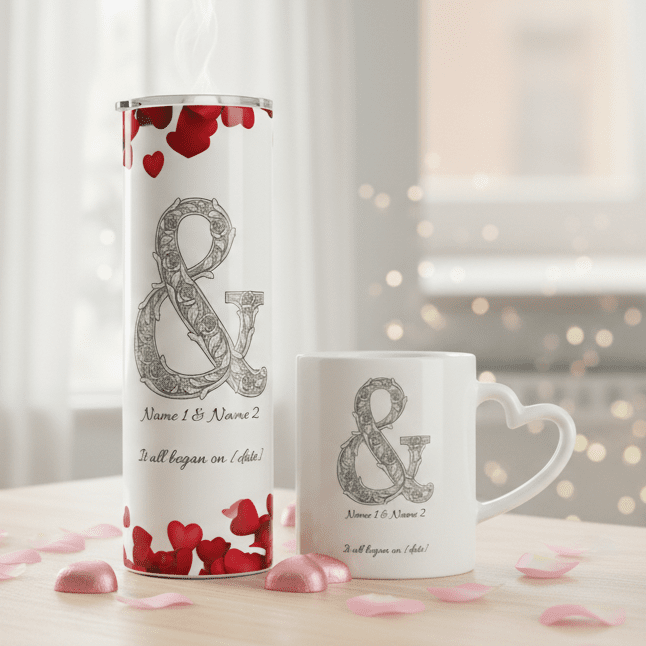Duo Tasse + Gobelet Ampersand & Rose - Petite Sublime