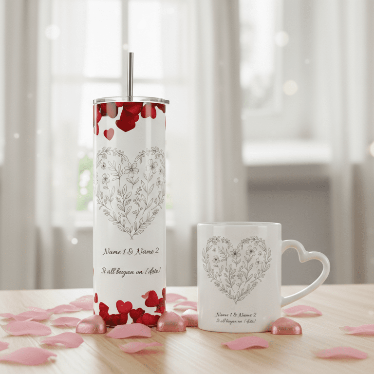 Duo Tasse + Gobelet Cœur - Petite Sublime