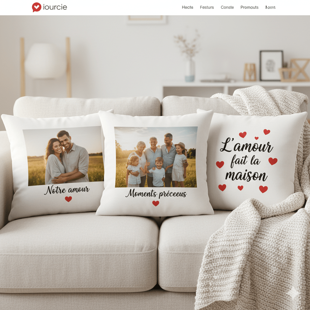 Housse de coussin personnalisée 18×18 po - Petite Sublime