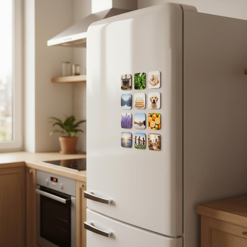 La Galerie de vos Moments Précieux – Aimants Carrés (5 cm) - Petite Sublime