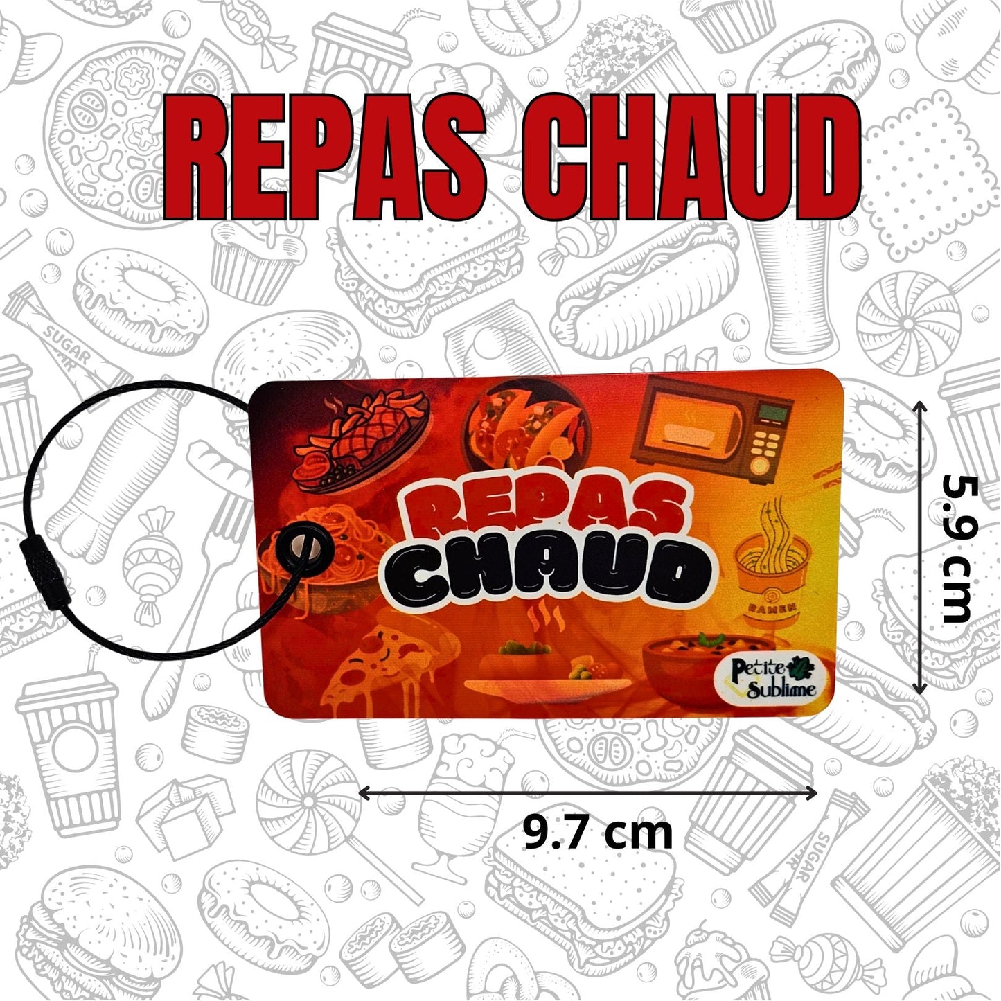 Marqueur Repas Chaud à Accrocher - Petite Sublime