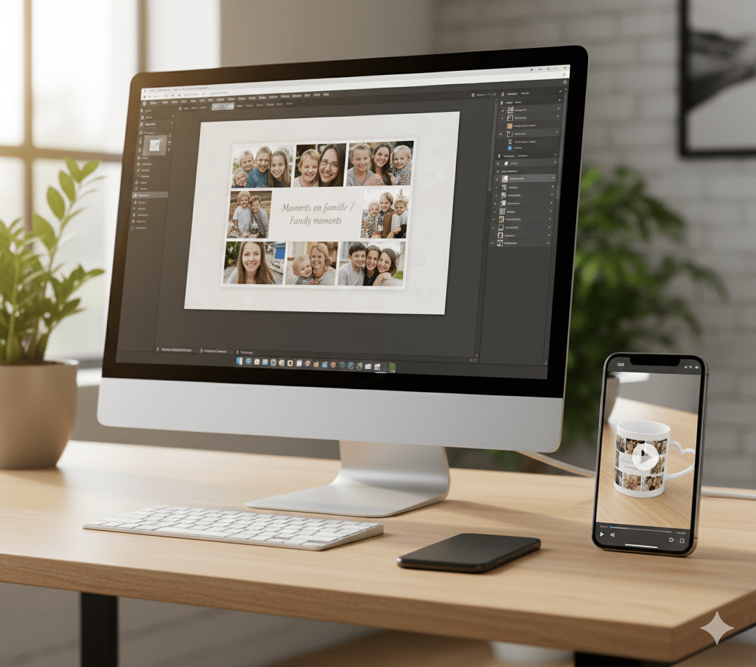 Tasse 360° “Coup de Foudre” – Poignée cœur personnalisée - Petite Sublime