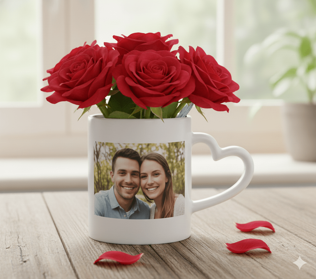 Tasse "Coup de Foudre" – Poignée Cœur Personnalisable - Petite Sublime