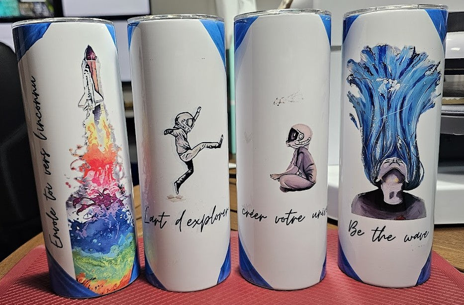 Gourde inox 20 oz œuvres d’artiste peintre sublimées