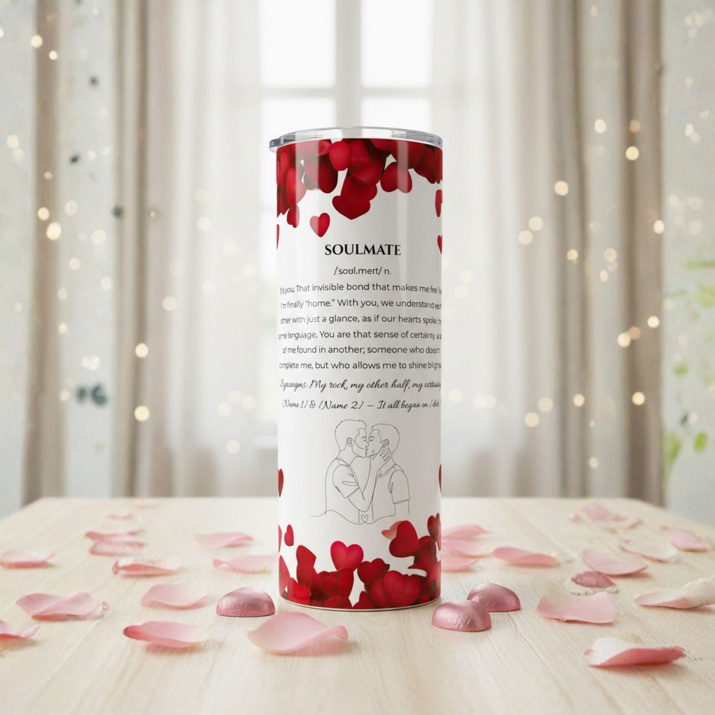 Motif Âme Sœur- Lui et Lui – Tasse, Gobelet ou Duo personnalisé - Petite Sublime