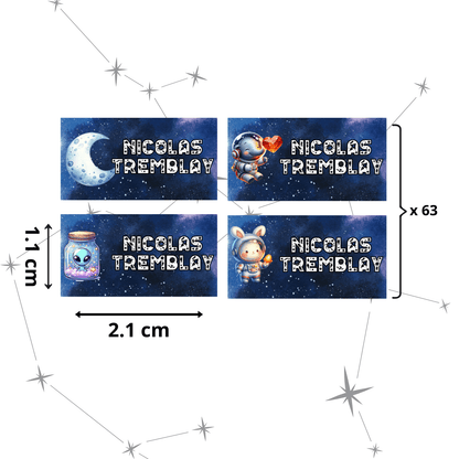 Autocollants d’Identification Personnalisés – 13 Univers à Explorer - Petite Sublime