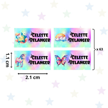 Autocollants d’Identification Personnalisés – 13 Univers à Explorer - Petite Sublime