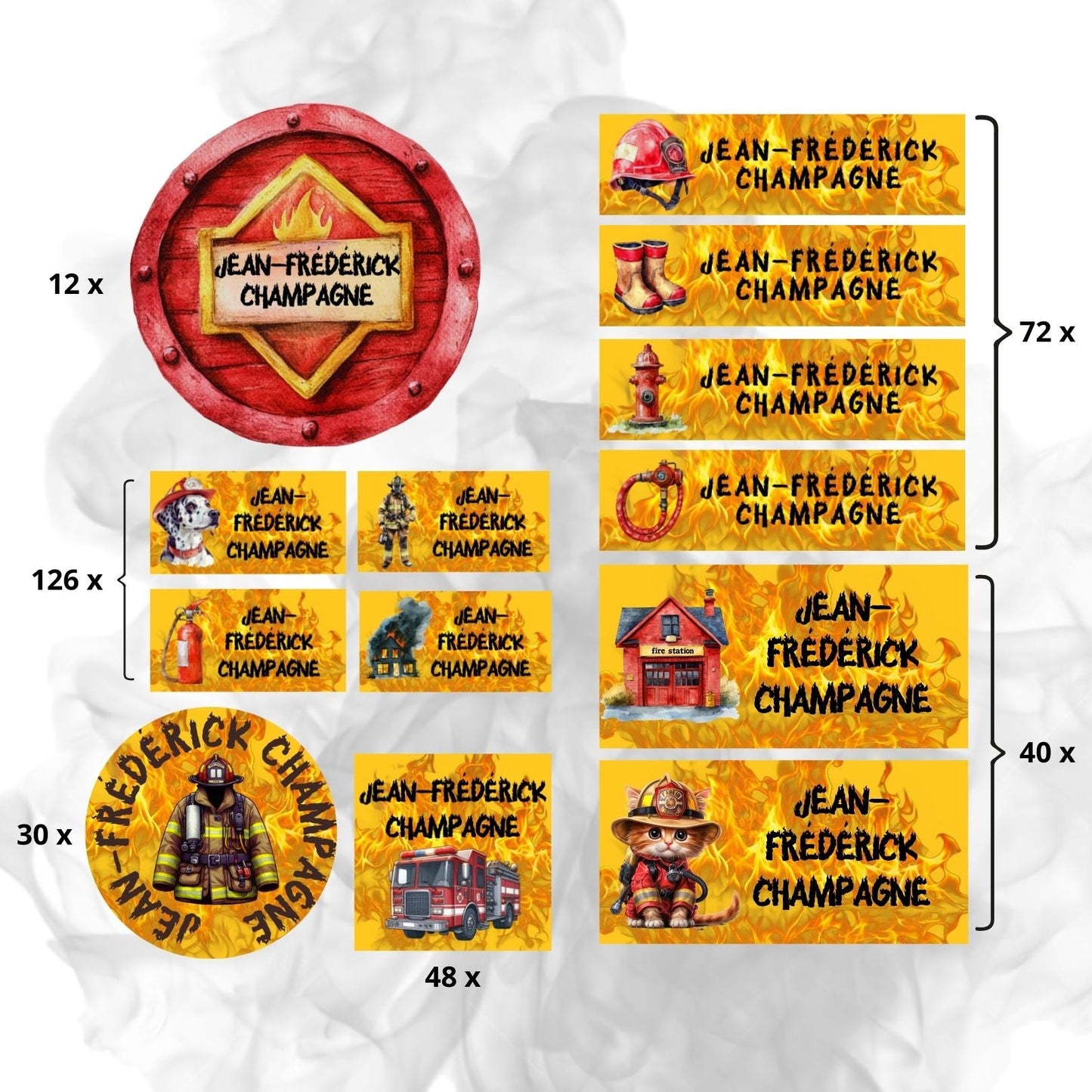 Autocollants d’Identification Personnalisés – 13 Univers à Explorer - Petite Sublime