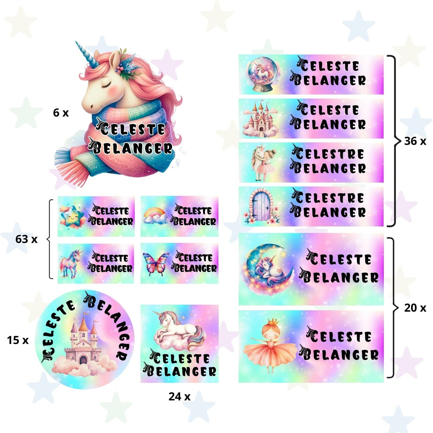 Autocollants d’Identification Personnalisés – 13 Univers à Explorer - Petite Sublime