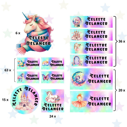 Autocollants d’Identification Personnalisés – 13 Univers à Explorer - Petite Sublime