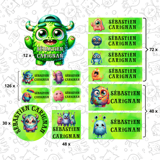 Autocollants d’Identification Personnalisés – 13 Univers à Explorer - Petite Sublime