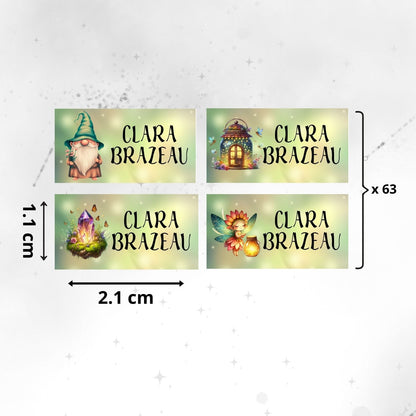 Autocollants d’Identification Personnalisés – 13 Univers à Explorer - Petite Sublime