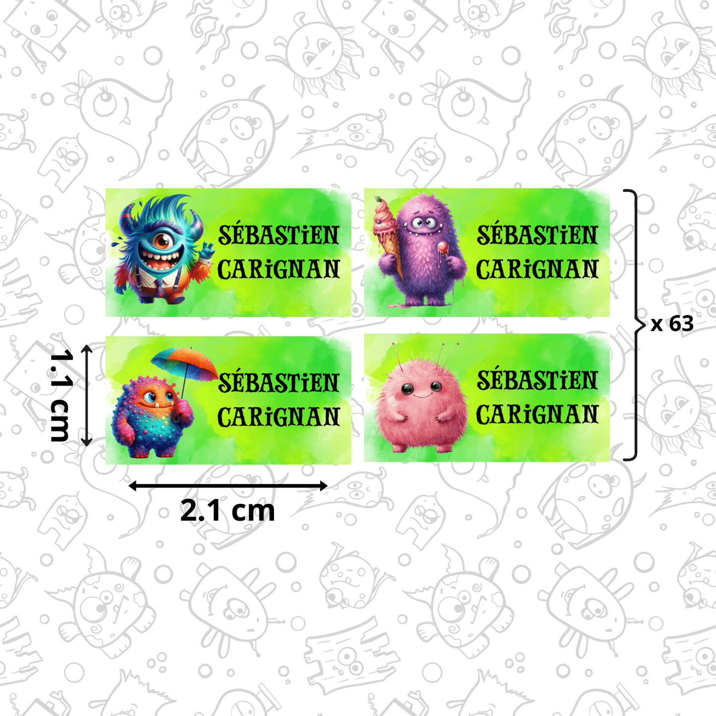 Autocollants d’Identification Personnalisés – 13 Univers à Explorer - Petite Sublime