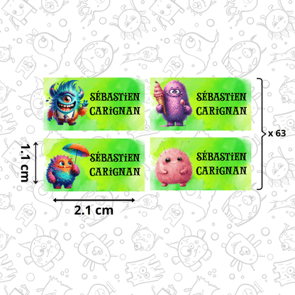 Autocollants d’Identification Personnalisés – 13 Univers à Explorer - Petite Sublime