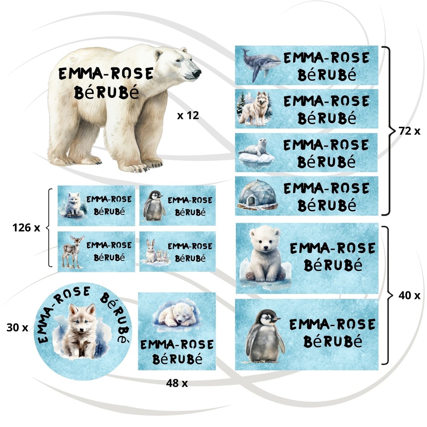 Autocollants d’Identification Personnalisés – 13 Univers à Explorer - Petite Sublime