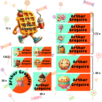 Autocollants d’Identification Personnalisés – 13 Univers à Explorer - Petite Sublime