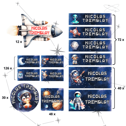 Autocollants d’Identification Personnalisés – 13 Univers à Explorer - Petite Sublime