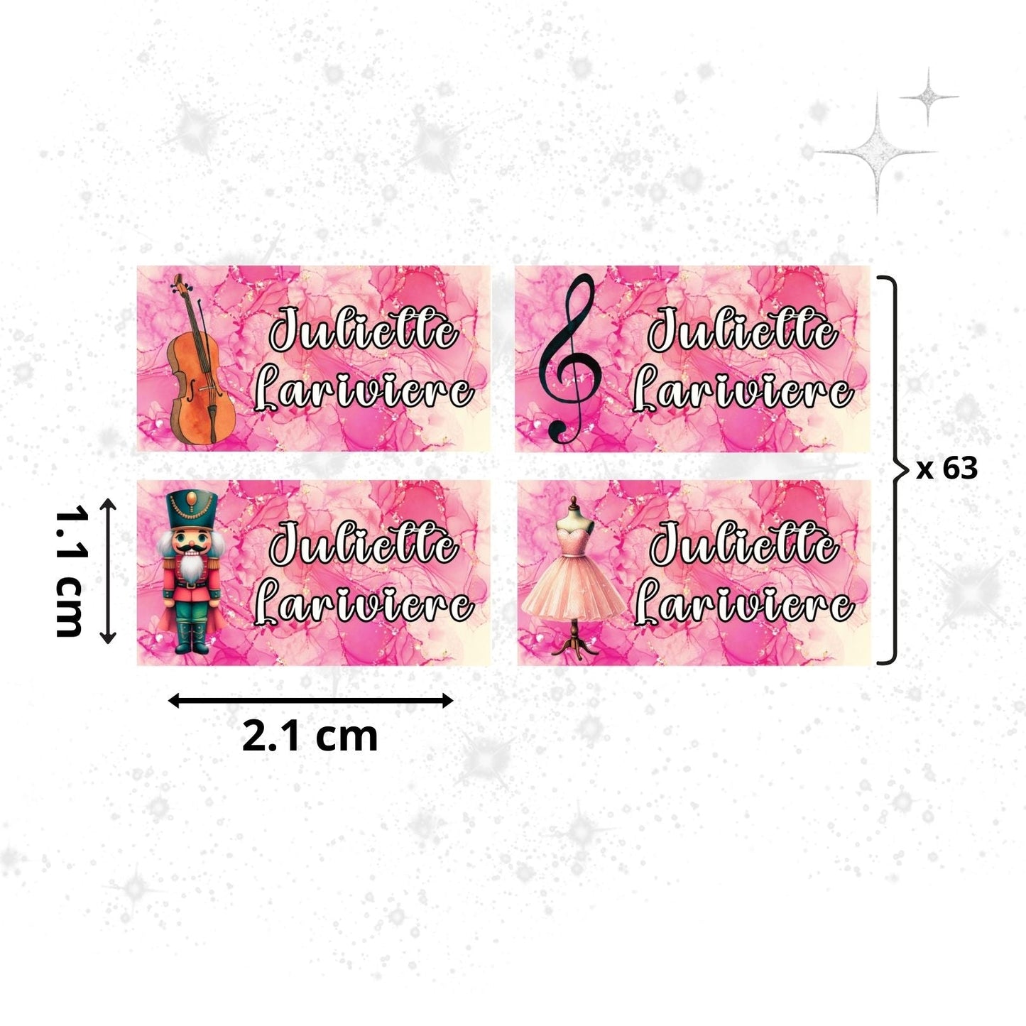 Autocollants d’Identification Personnalisés – 13 Univers à Explorer - Petite Sublime