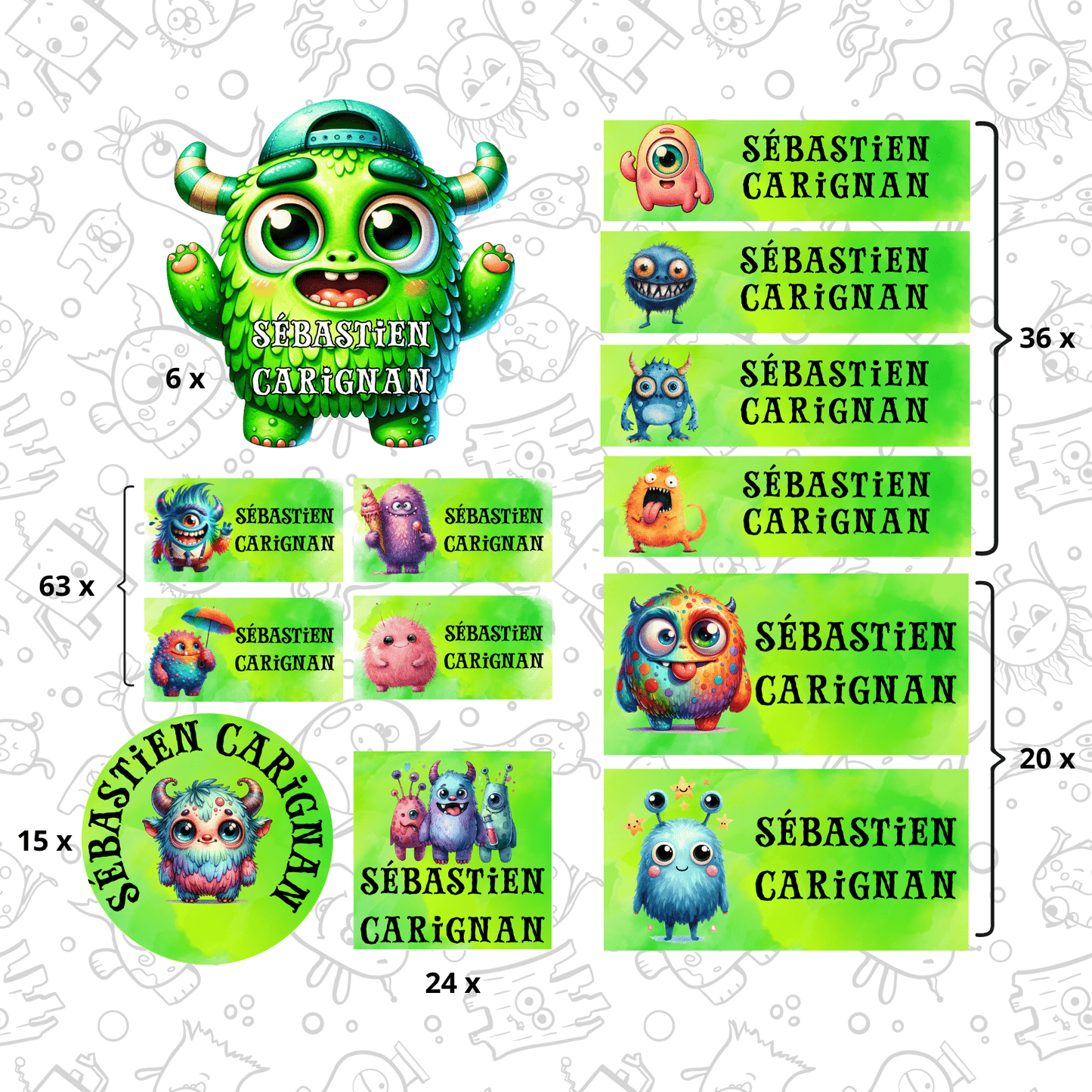 Autocollants d’Identification Personnalisés – 13 Univers à Explorer - Petite Sublime