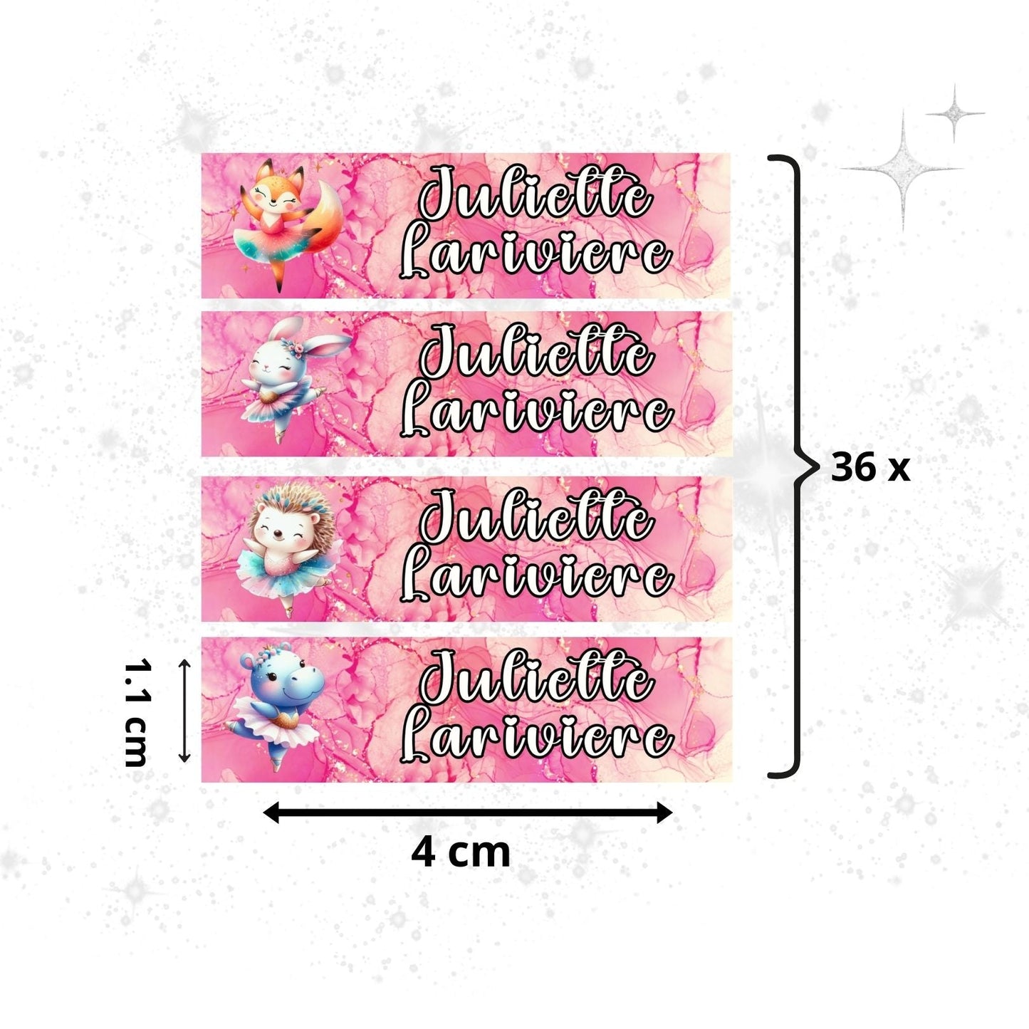 Autocollants d’Identification Personnalisés – 13 Univers à Explorer - Petite Sublime