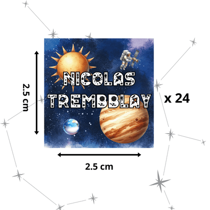 Autocollants d’Identification Personnalisés – 13 Univers à Explorer - Petite Sublime