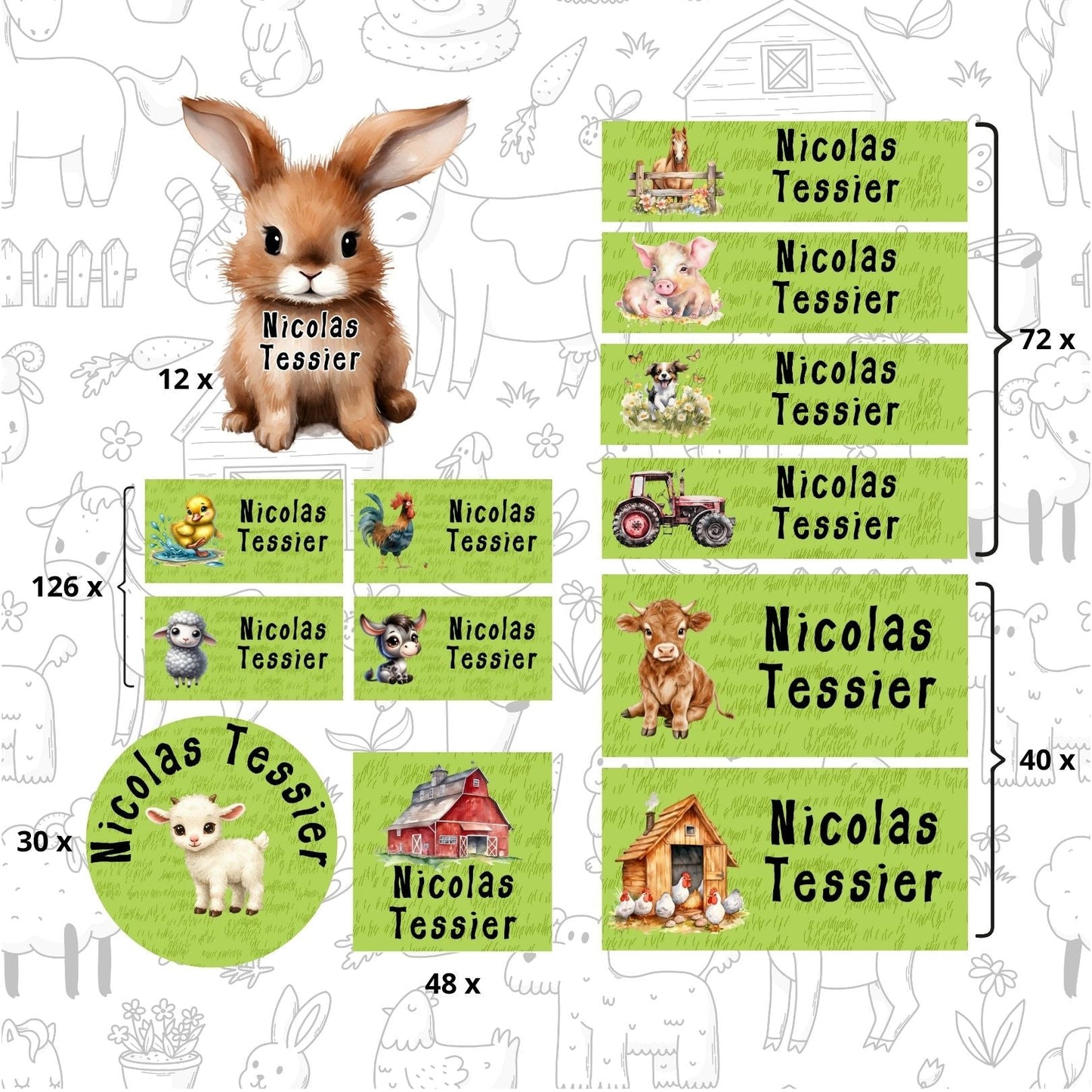 Autocollants d’Identification Personnalisés – 13 Univers à Explorer - Petite Sublime