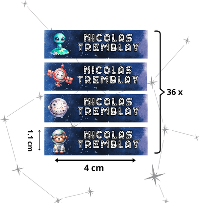 Autocollants d’Identification Personnalisés – 13 Univers à Explorer - Petite Sublime