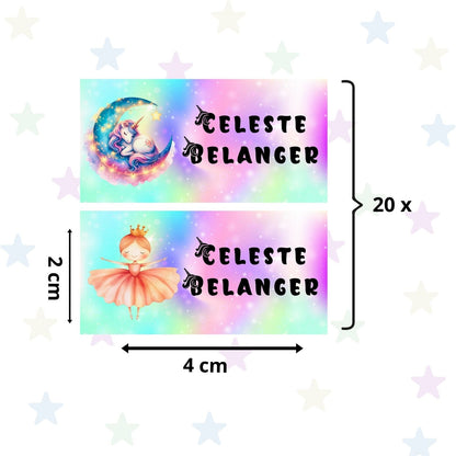 Autocollants d’Identification Personnalisés – 13 Univers à Explorer - Petite Sublime