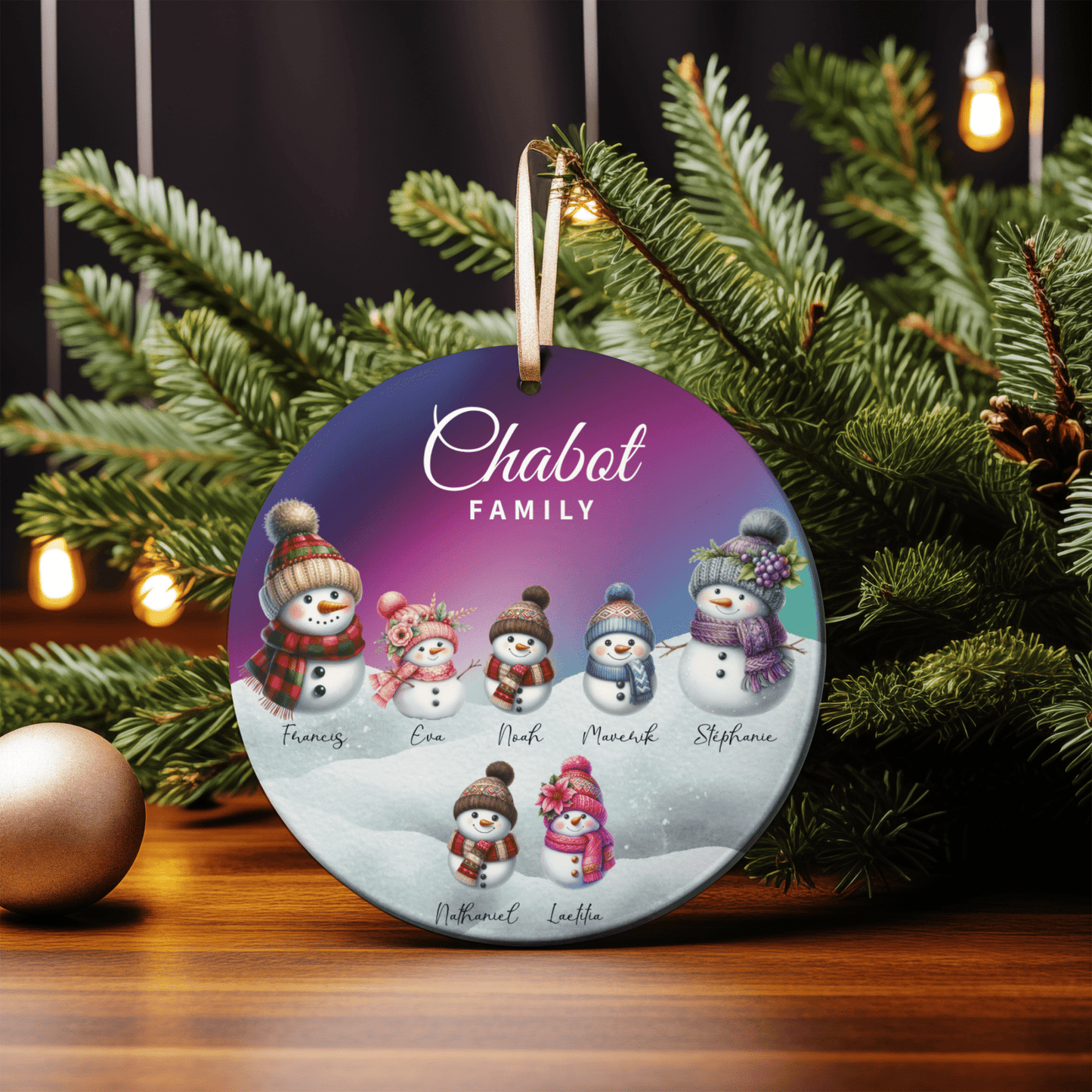 Boules de Noël personnalisées – Famille - Petite Sublime