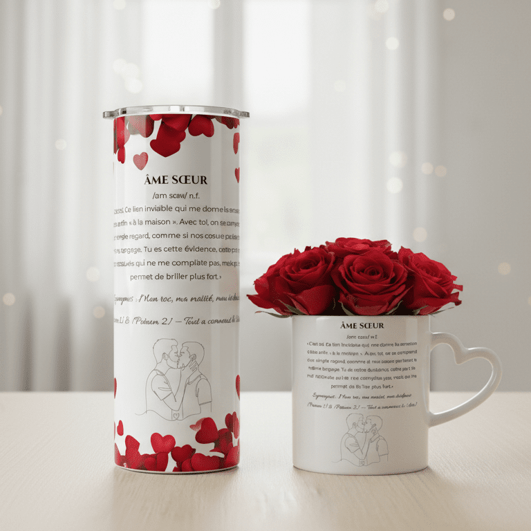 Duo Tasse + Gobelet Âme Sœur - Petite Sublime