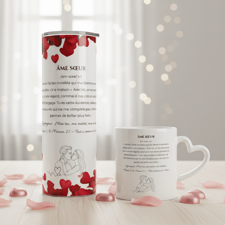 Duo Tasse + Gobelet Âme Sœur - Petite Sublime