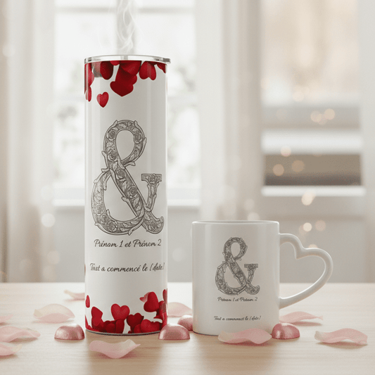 Duo Tasse + Gobelet Ampersand & Rose - Petite Sublime