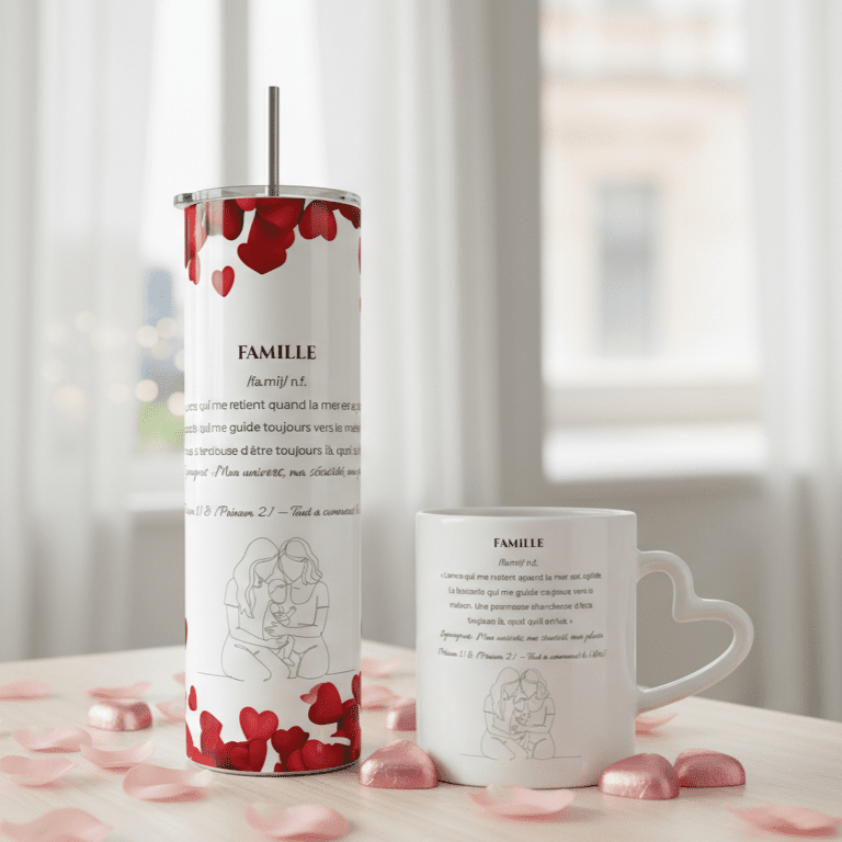 Duo Tasse + Gobelet Famille - Petite Sublime