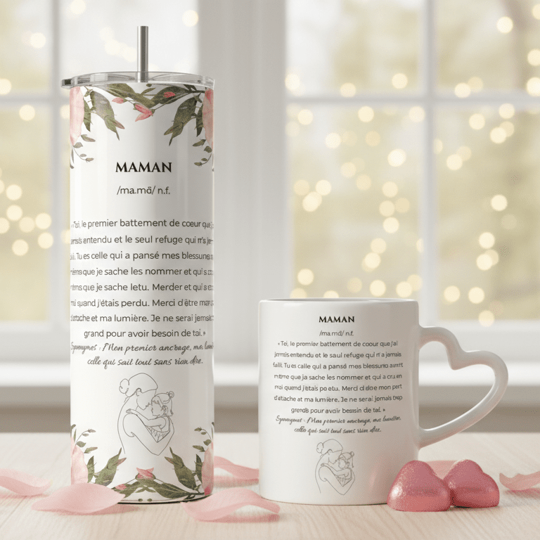 Duo Tasse + Gobelet Maman & Fille - Petite Sublime