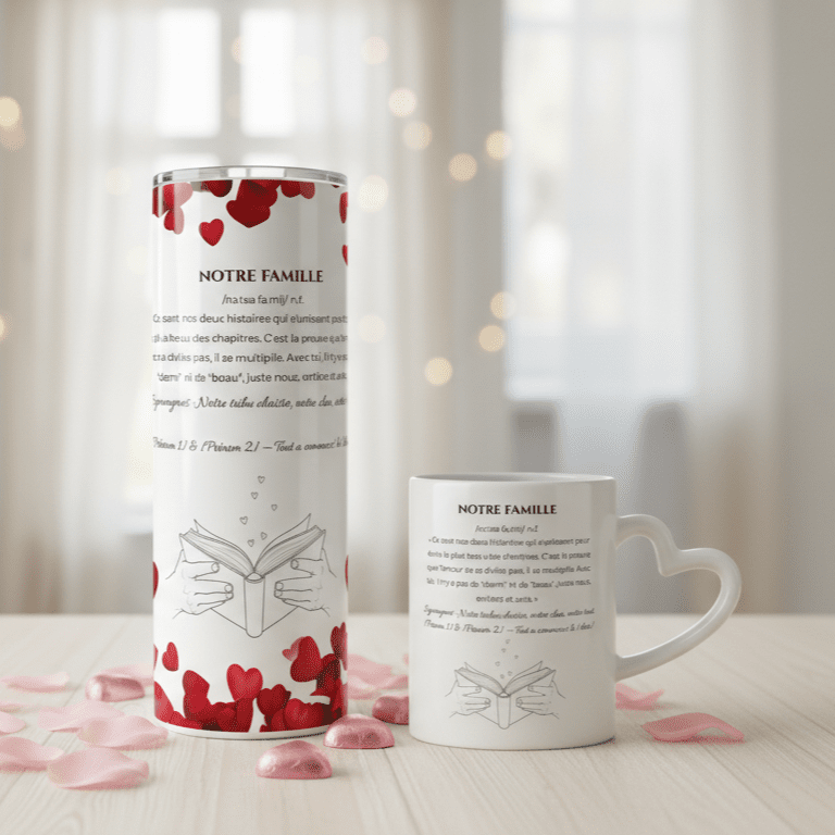 Duo Tasse + Gobelet Notre Famille - Petite Sublime