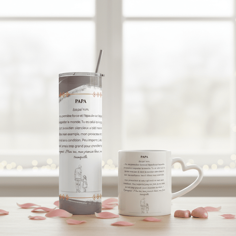 Duo Tasse + Gobelet Papa & Fille - Petite Sublime