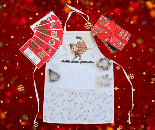 Ensemble Tablier personnalisé Petit(e) lutin(e) pâtissier(ère) – 3 modèles au choix - Petite Sublime