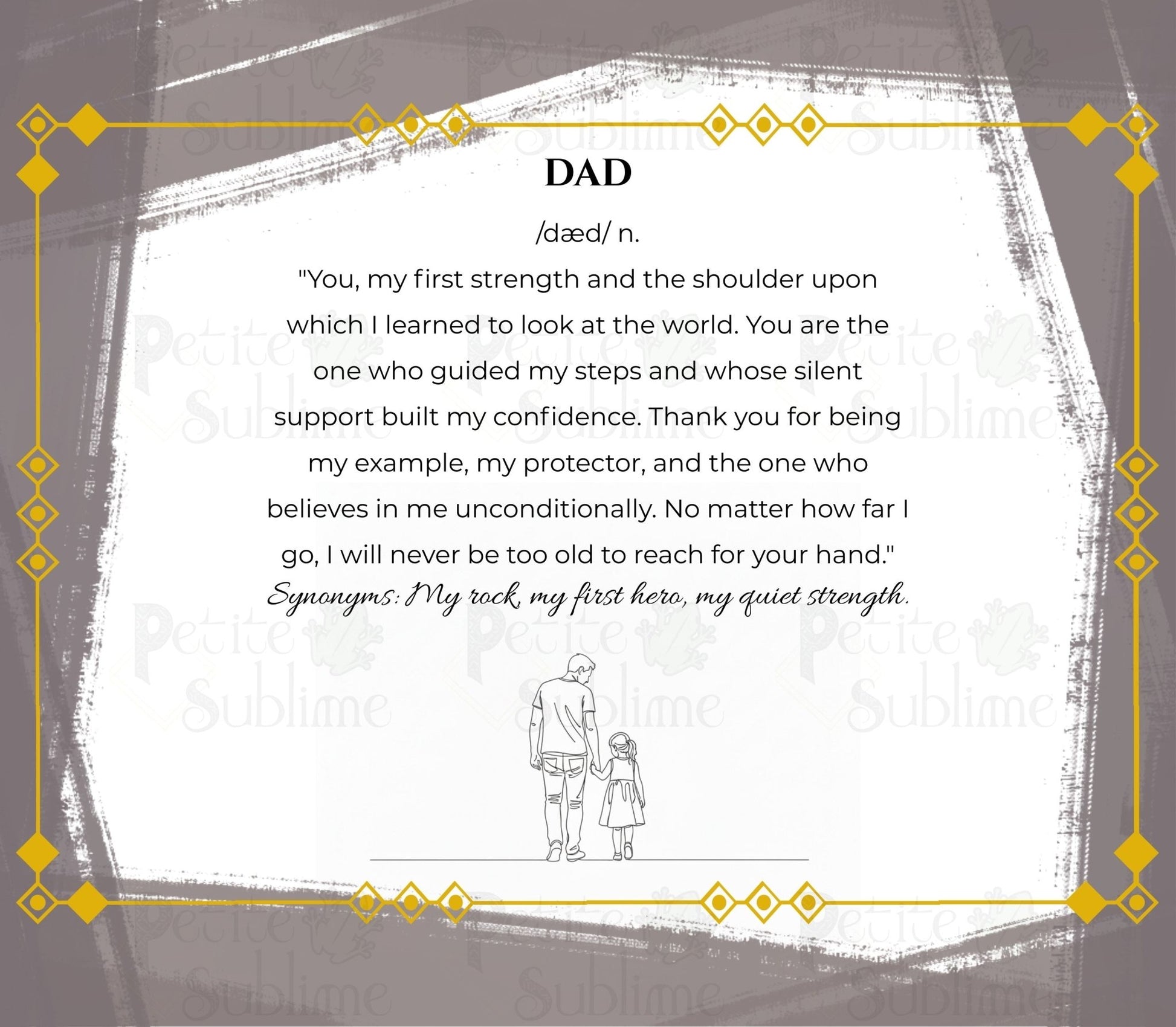 Gobelet Parent - Papa & Fille - Petite Sublime