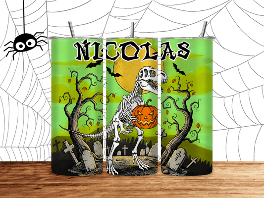 Gobelet Halloween 2025 personnalisé T-Rex d’Halloween Québec