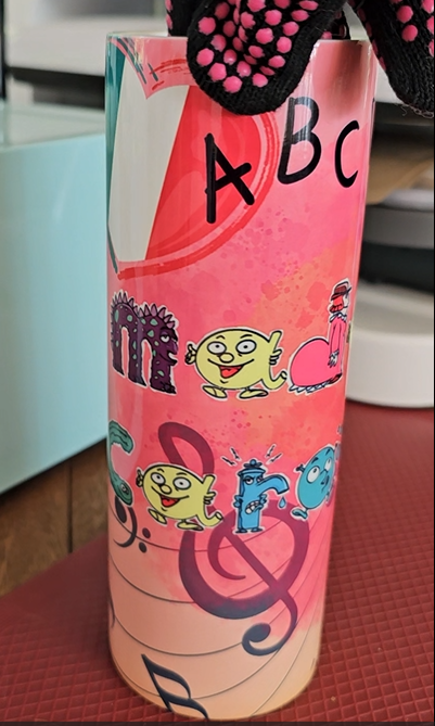 Gourde inox 20 oz professeur maternelle lettres Alphas