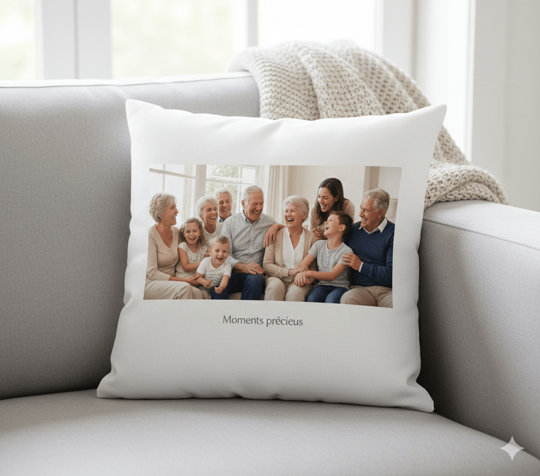 Housse de coussin personnalisée 18×18 po - Petite Sublime