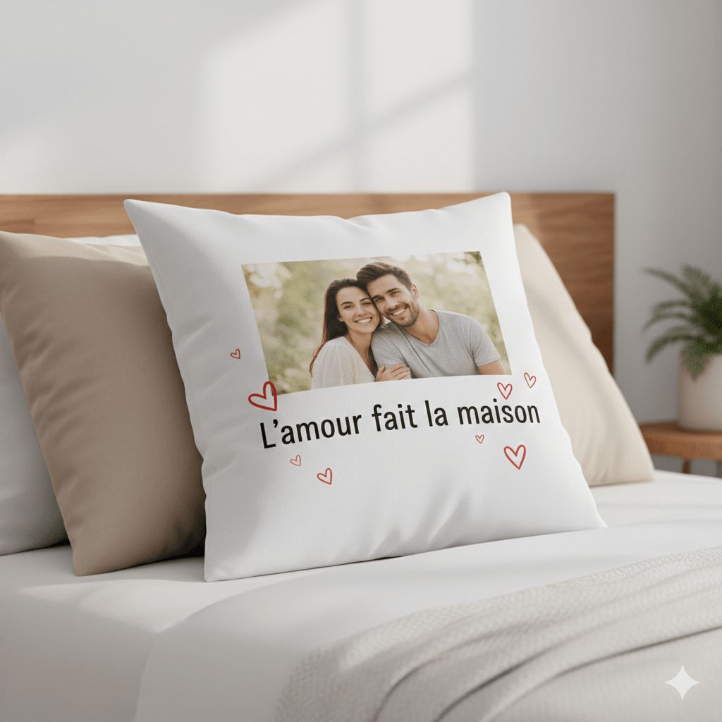 Housse de coussin personnalisée 18×18 po - Petite Sublime