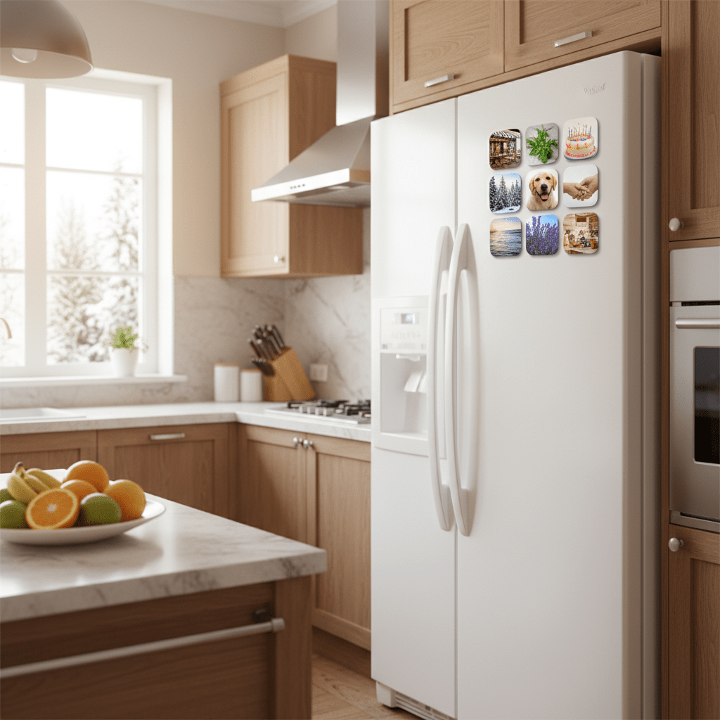 La Galerie de vos Moments Précieux – Aimants Carrés (5 cm) - Petite Sublime