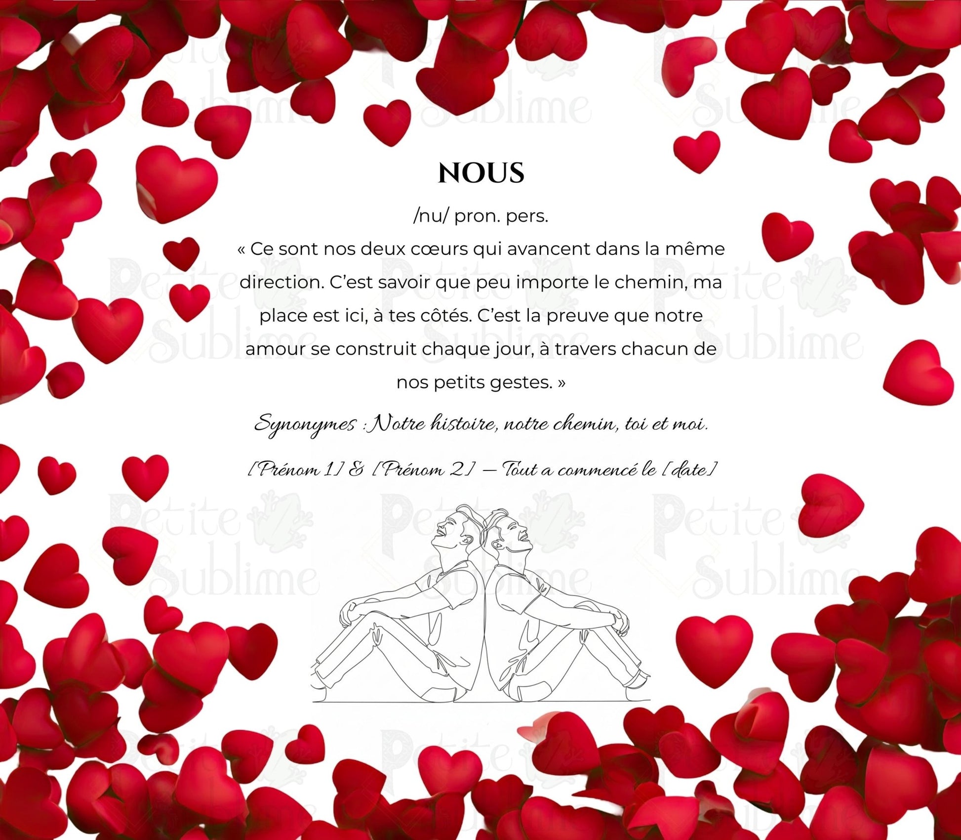 Motif Nous - Lui et Lui – Tasse, Gobelet ou Duo personnalisé - Petite Sublime