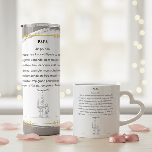 Motif Papa et Garçon – Tasse, Gobelet ou Duo - Petite Sublime
