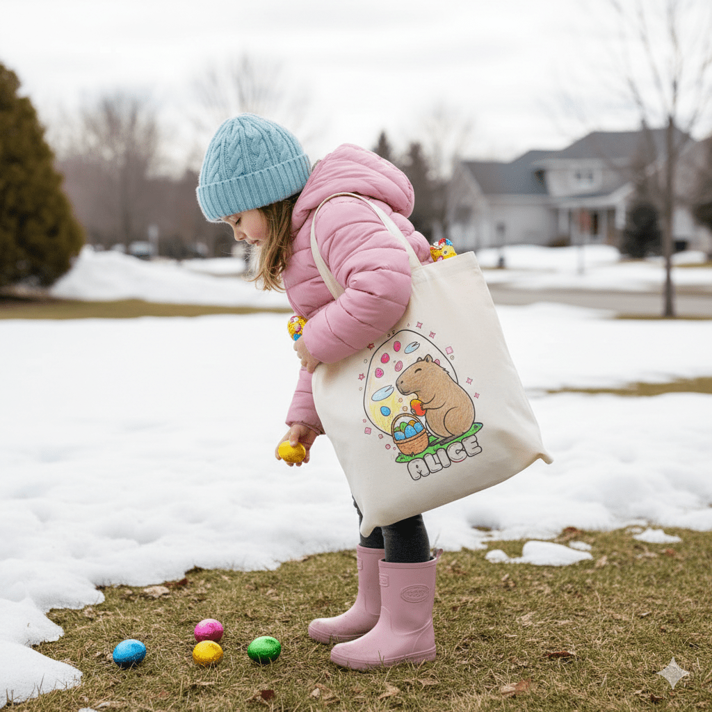 Sac de chasse aux cocos à colorier avec 10 marqueurs – prénom optionnel - Petite Sublime