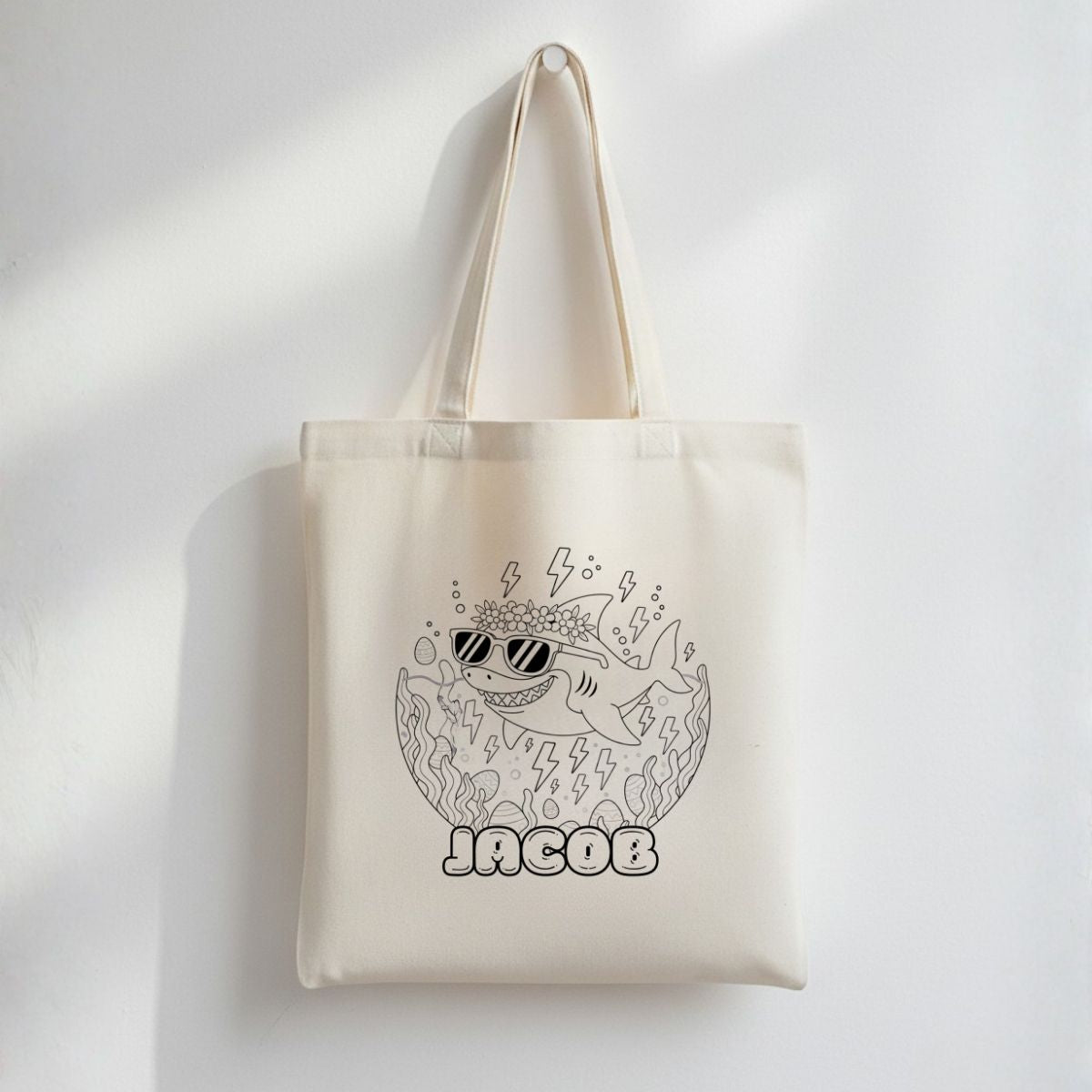 Sac de chasse aux cocos à colorier – sans marqueurs, prénom optionnel - Petite Sublime