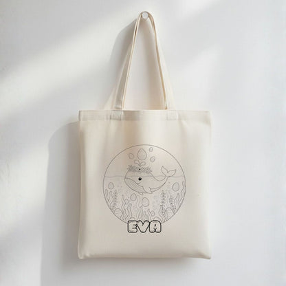 Sac de chasse aux cocos à colorier – sans marqueurs, prénom optionnel - Petite Sublime