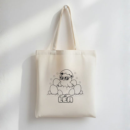 Sac de chasse aux cocos à colorier – sans marqueurs, prénom optionnel - Petite Sublime